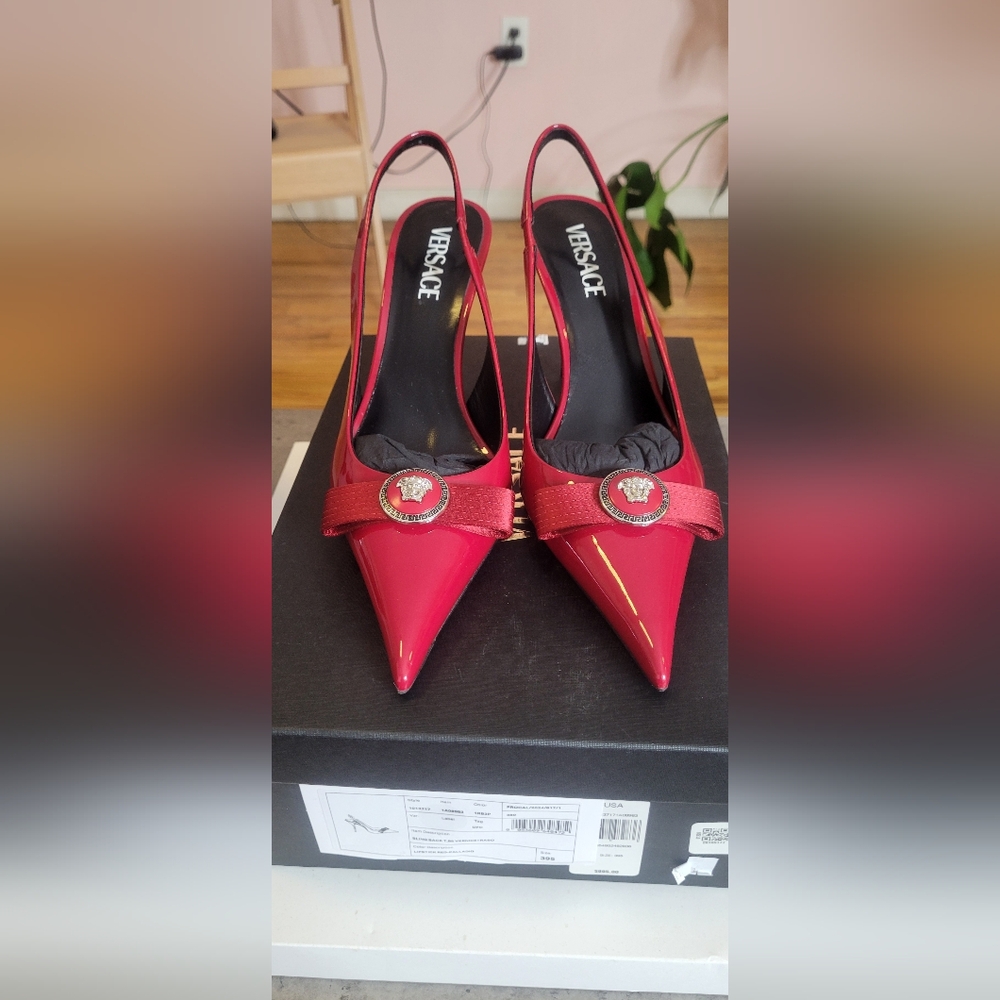 Versace Red Elegant Heels